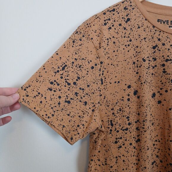 Five Points Industry T-Shirt Men Large Splatter Print Streetwear Urban Grunge - Picture 2 of 10